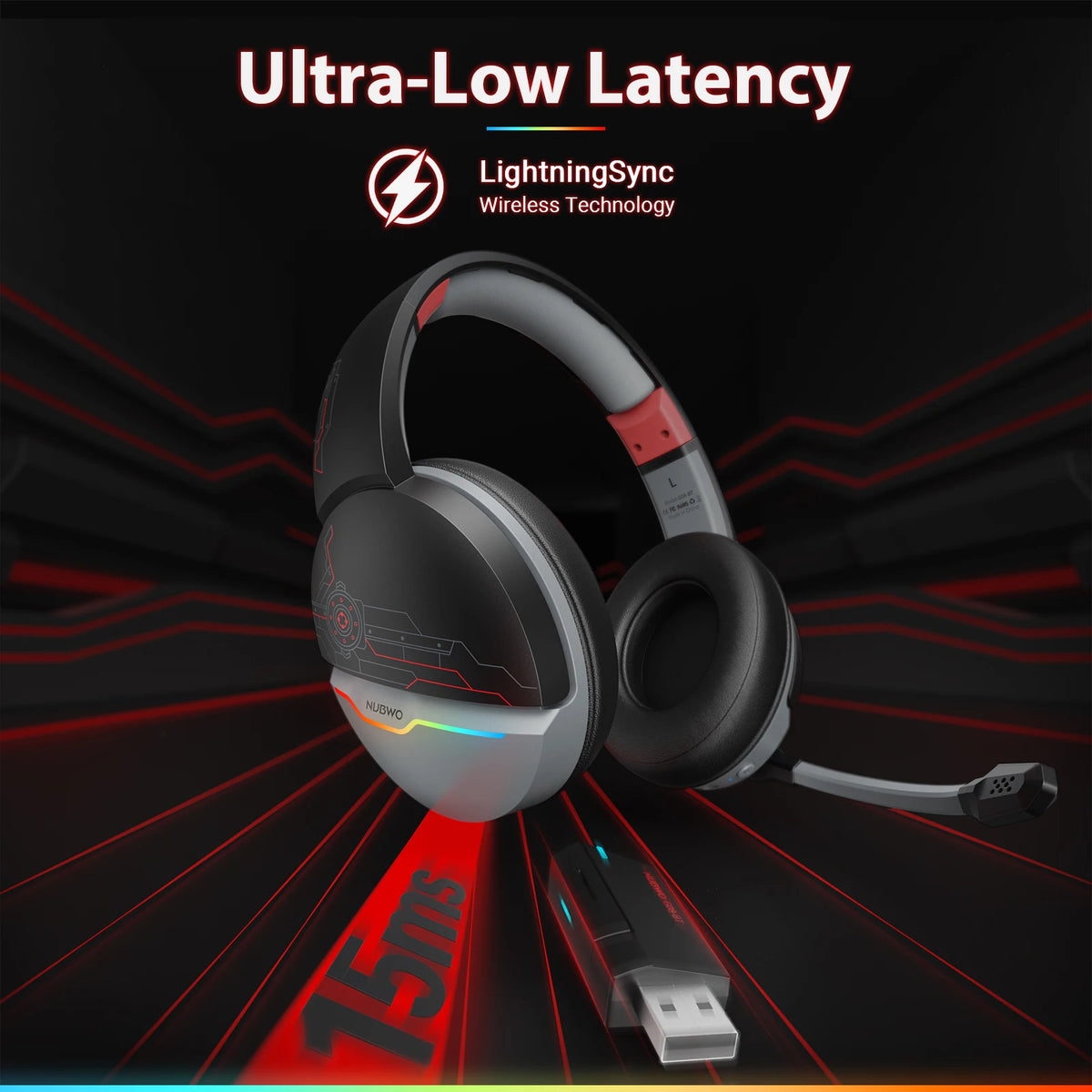 NUBWO G08 Dual Wireless Gaming Headset With Microphone For PS5