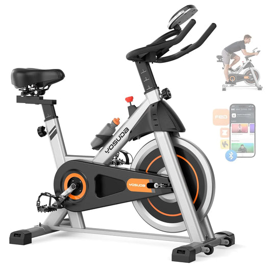 YOSUDA Magnetic Indoor Bike With App Connectivity 300 Lb Capacity