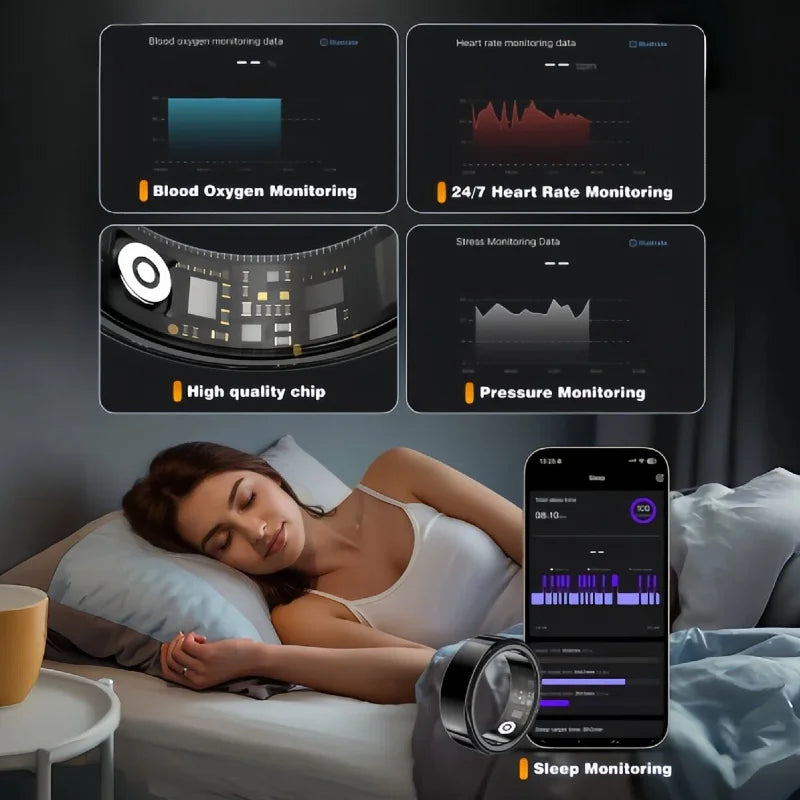 Casatelier Wearable Smart Ring with SpO2, Heart Rate, Sleep Monitoring
