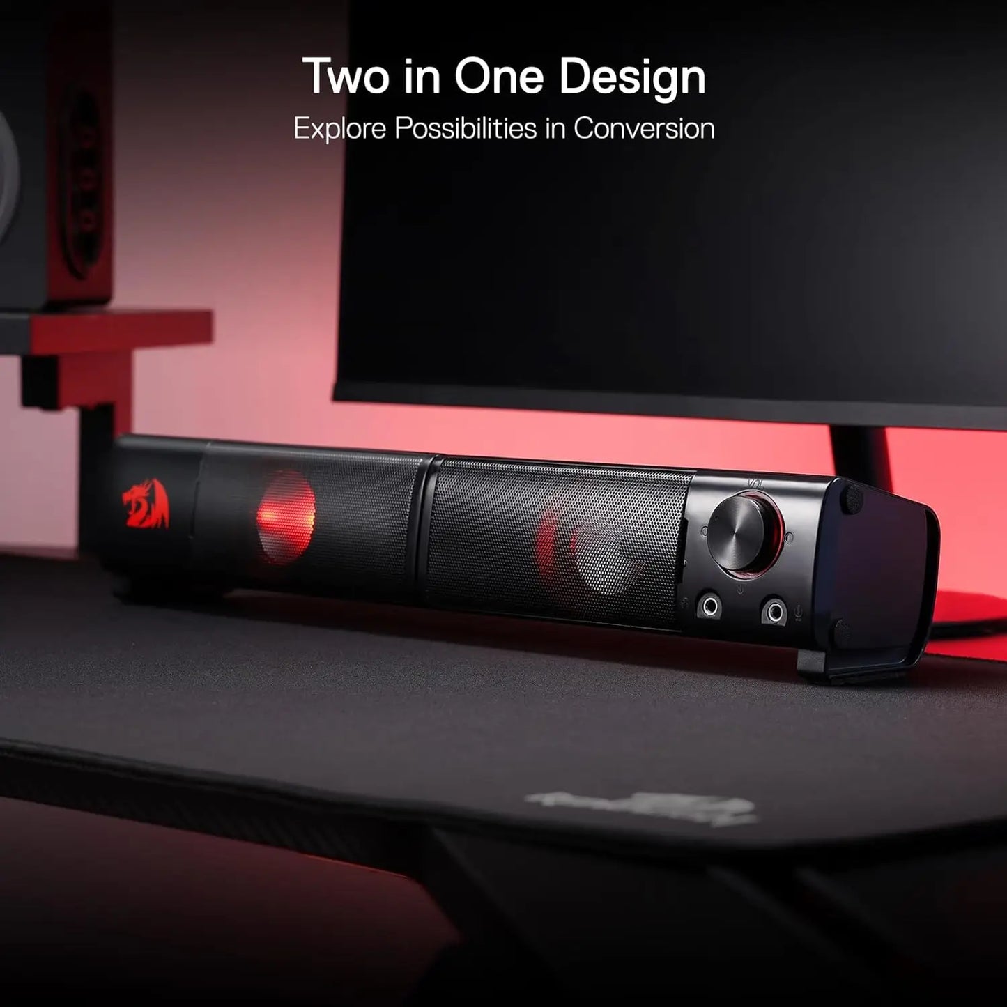 Redragon GS550 2.0 Channel PC Gaming Speakers With Quality Bass