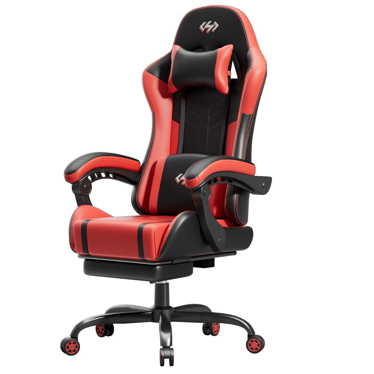 FRODROVIA Ergonomic Gaming Chair With Lumbar Massage And Retractable Footrest