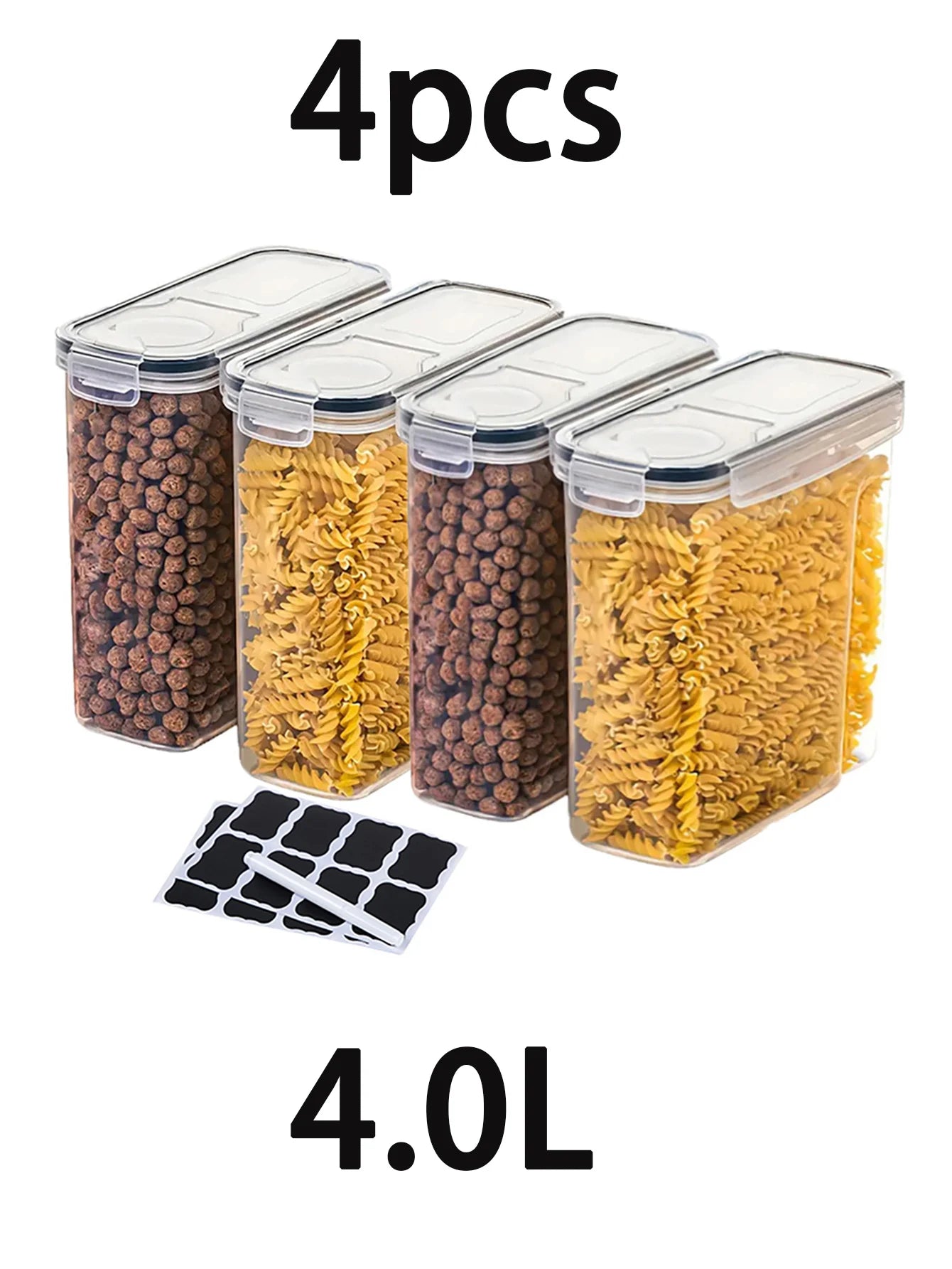 Large Airtight Food Storage Containers With Lids 4-Pack