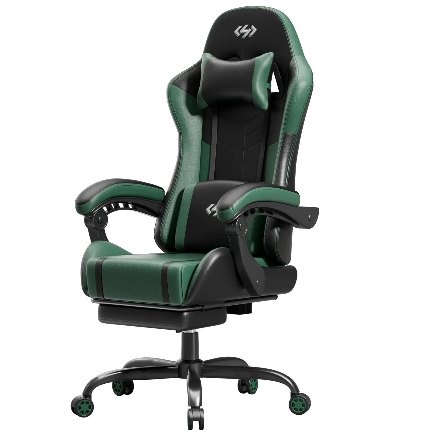 FRODROVIA Ergonomic Gaming Chair With Lumbar Massage And Retractable Footrest
