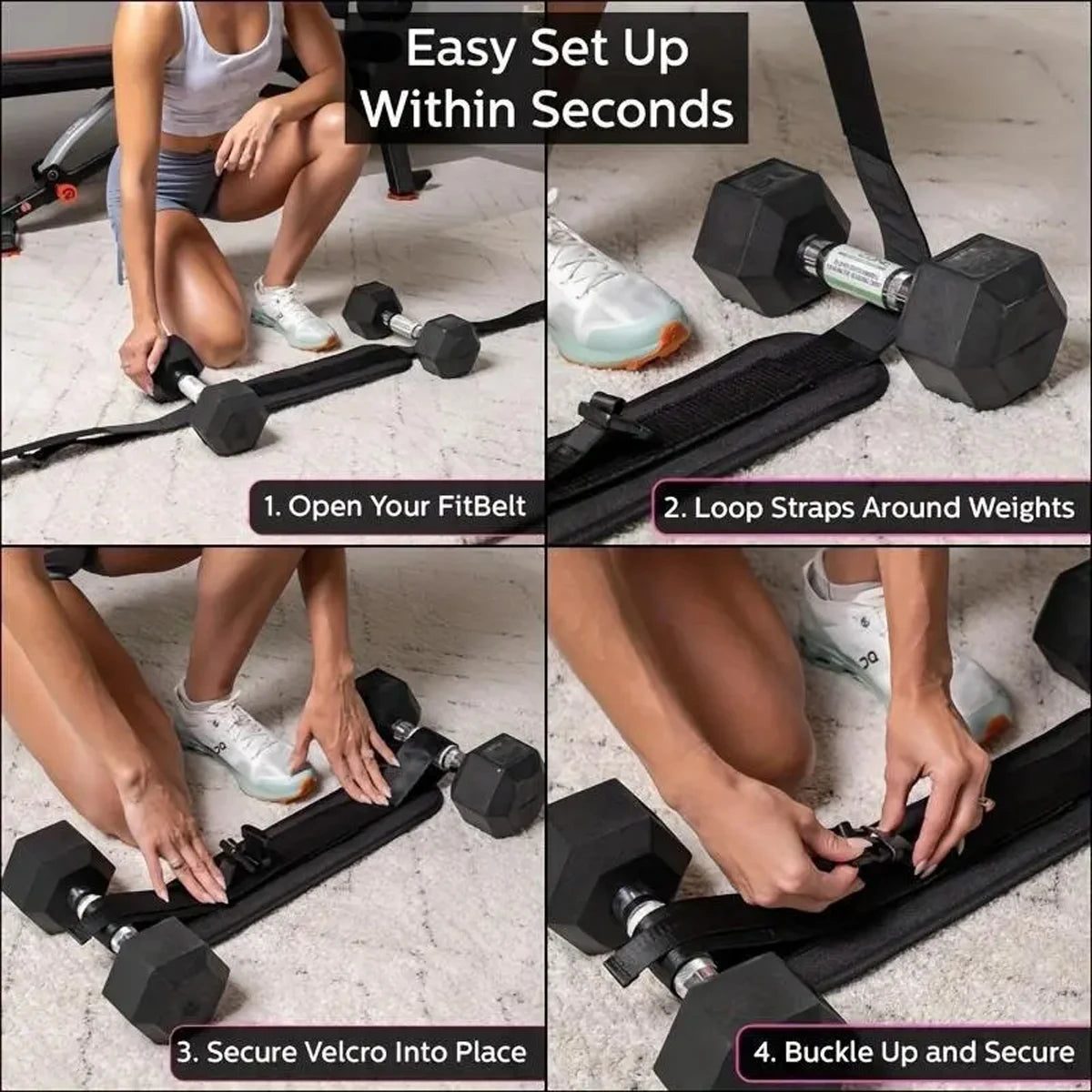 Adjustable Weighted Waist Belt For Home Workouts And Dumbbell Training