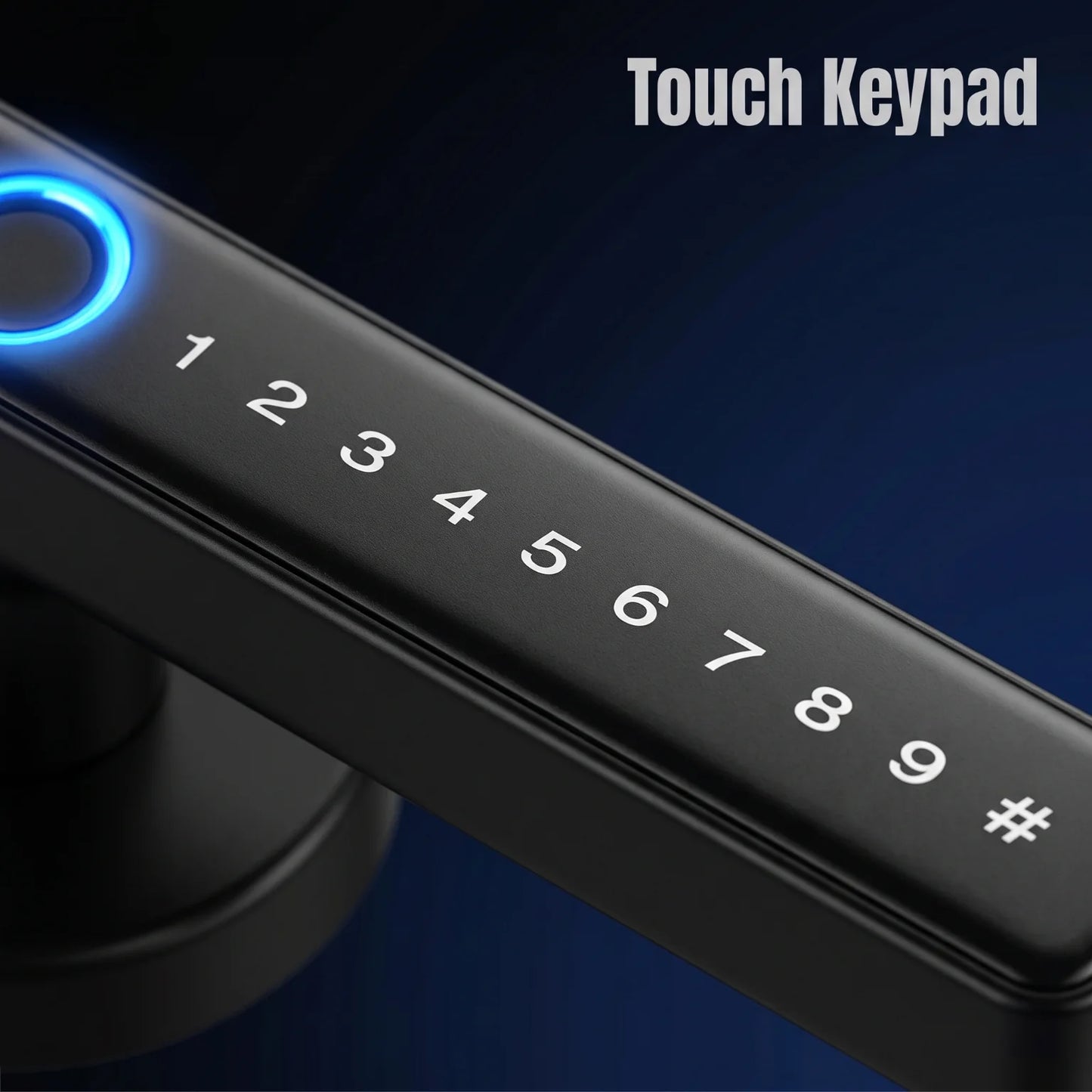 Tuya Bluetooth Smart Door Lock Fingerprint Password IC Card Mechanical Key Unlock Anti-peep Dummy Code Smart Lever Lock Adjustable Latch for Home Bedroom Apartment Interior Door