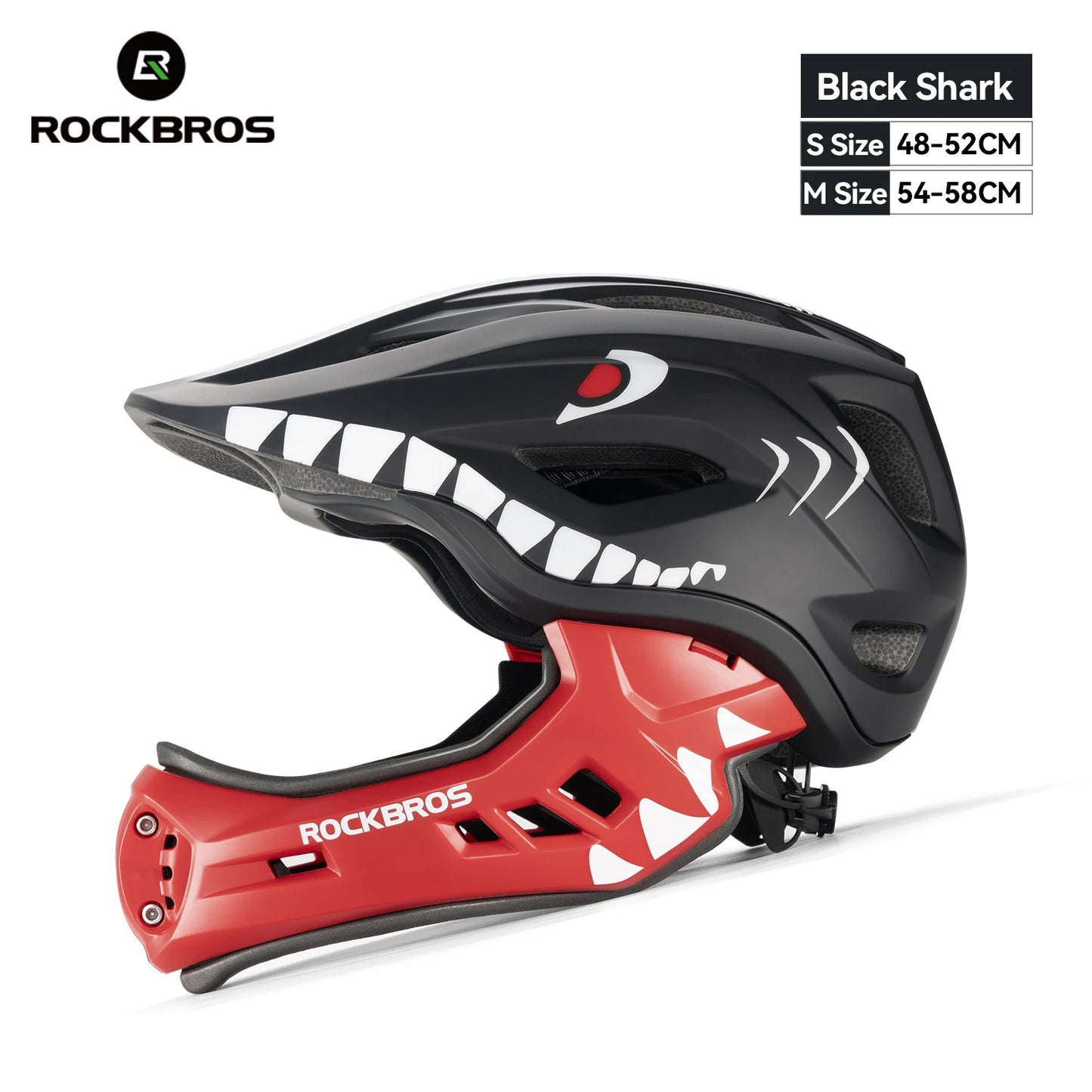 ROCKBROS Child Cycling Helmet Detachable Full Face Safety Shield
