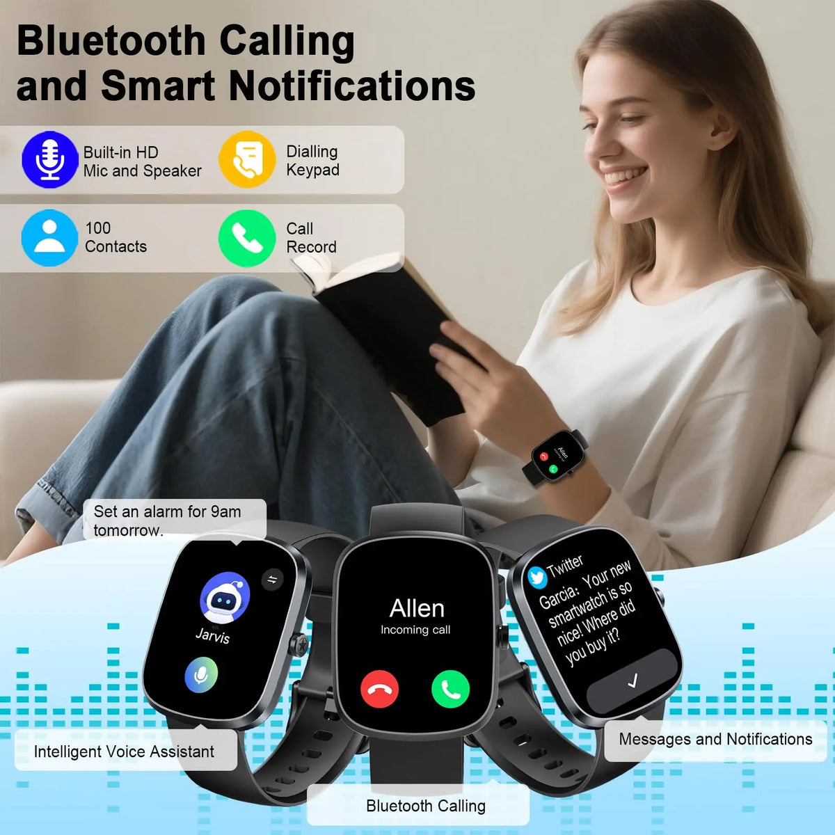 2026 AI Smart Watch Men Women ChatGPT Voice Assistant 1.91" HD Curved Display Bluetooth Call AI Health Analysis Heart Rate SpO2 Sleep 110 Sports 5 Day Battery 20 Day Standby Fitness Tracker.
