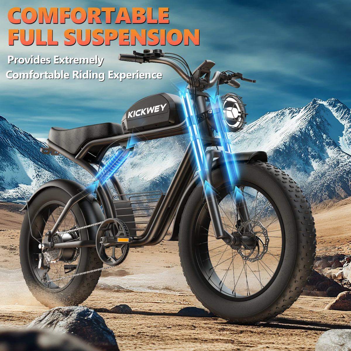 Kickwey K7 Electric Bike 1500W Motor 48V 23Ah Battery