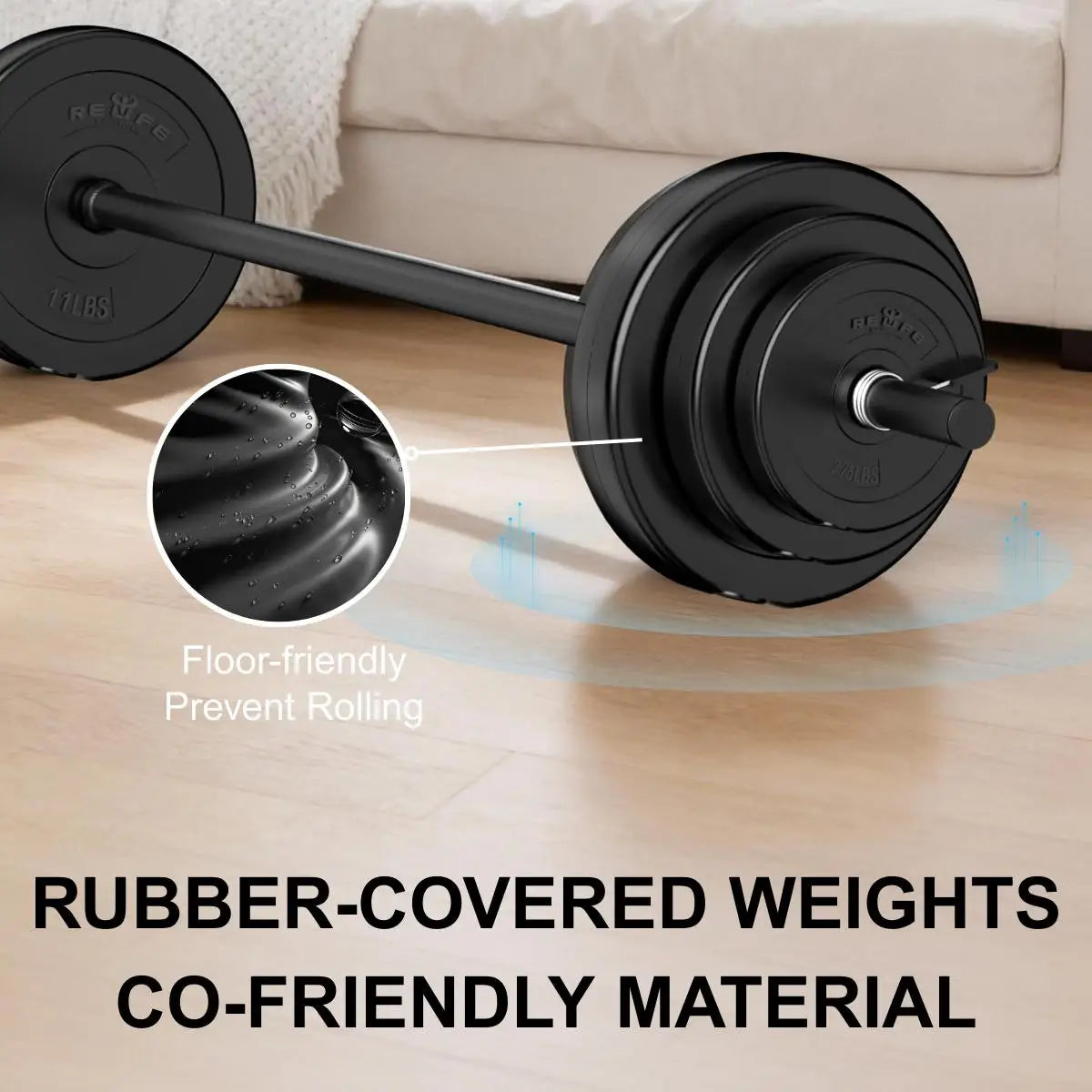 Adjustable Barbell Set 45 Pound Weight Bar for Strength Training