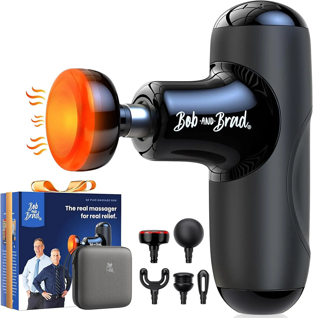 Q2 Pro Mini Massage Gun with Heat and Cold, Pocket-Sized Deep Tissue Massager, HSA Portable Percussion Muscle Massager Gun, Ultra Small & Quiet Muscle Massager, FSA Eligible