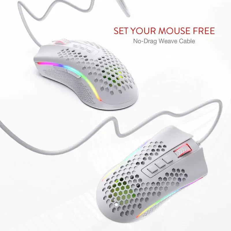 Redragon M808 Storm Lightweight RGB USB Gaming Mouse 12400 DPI