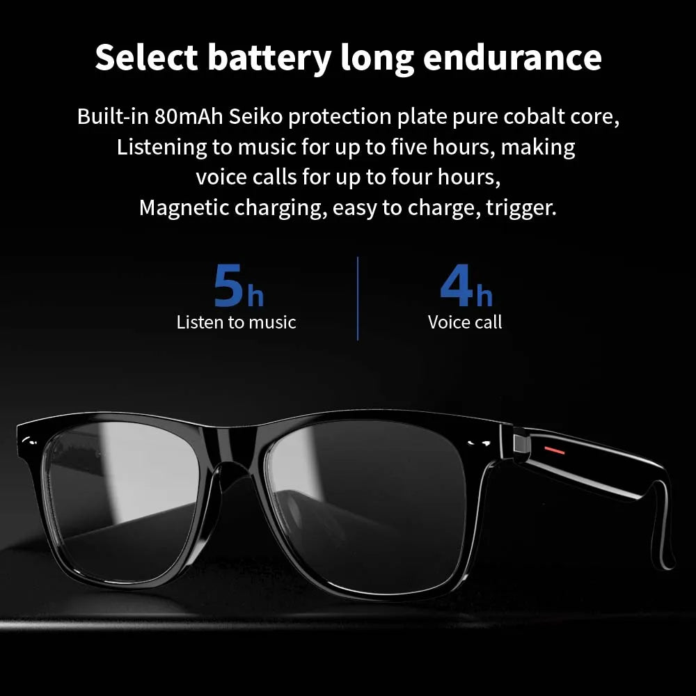 SENBONO Open Ear Smart Glasses Bluetooth Music Hands Free Calling