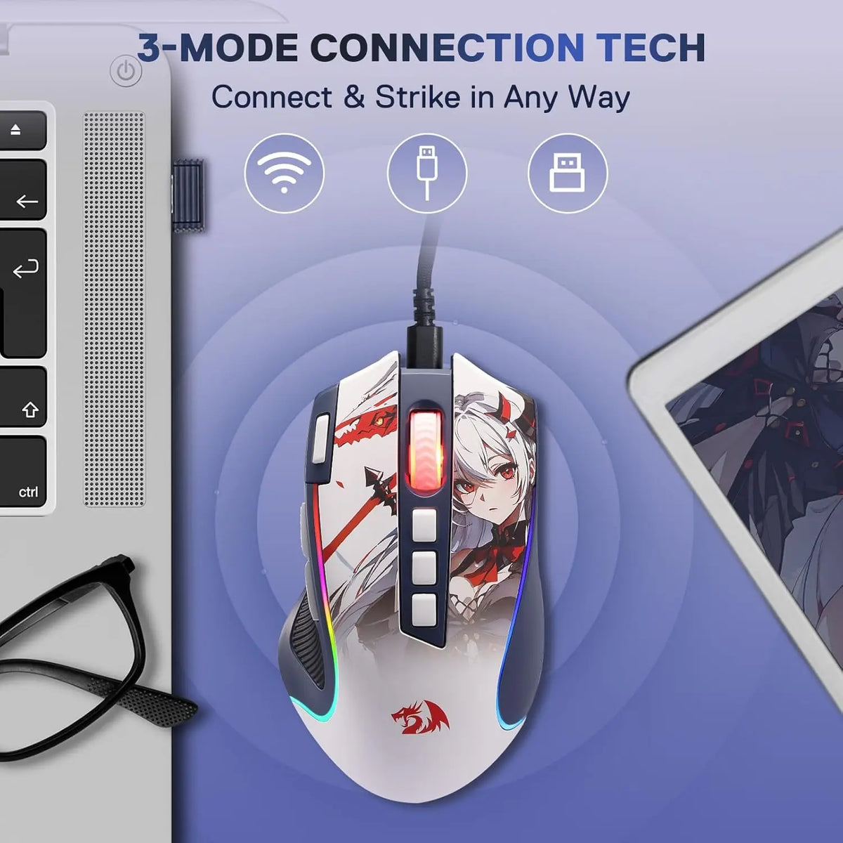 Redragon M612AK Pro RGB Gaming Mouse 8000 DPI Wired