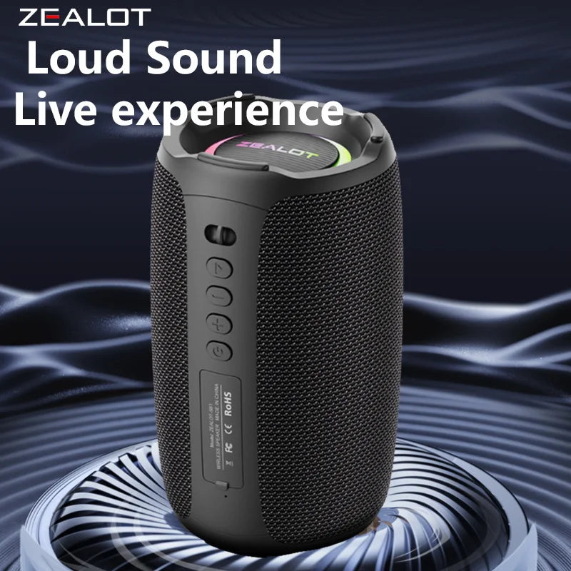 ZEALOT S61 Bluetooth Speaker IPX6 Waterproof Outdoor Bass 10W
