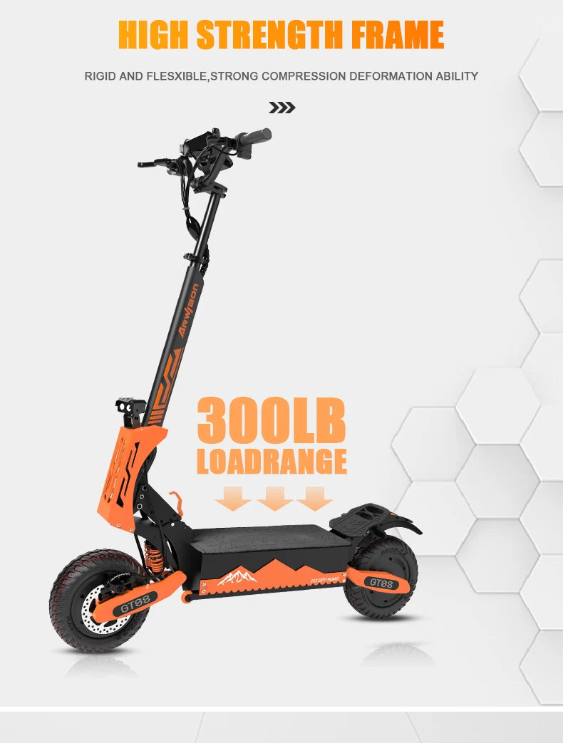 Arwibon GT08 Electric Scooter 5600W 46 MPH Folding Off Road
