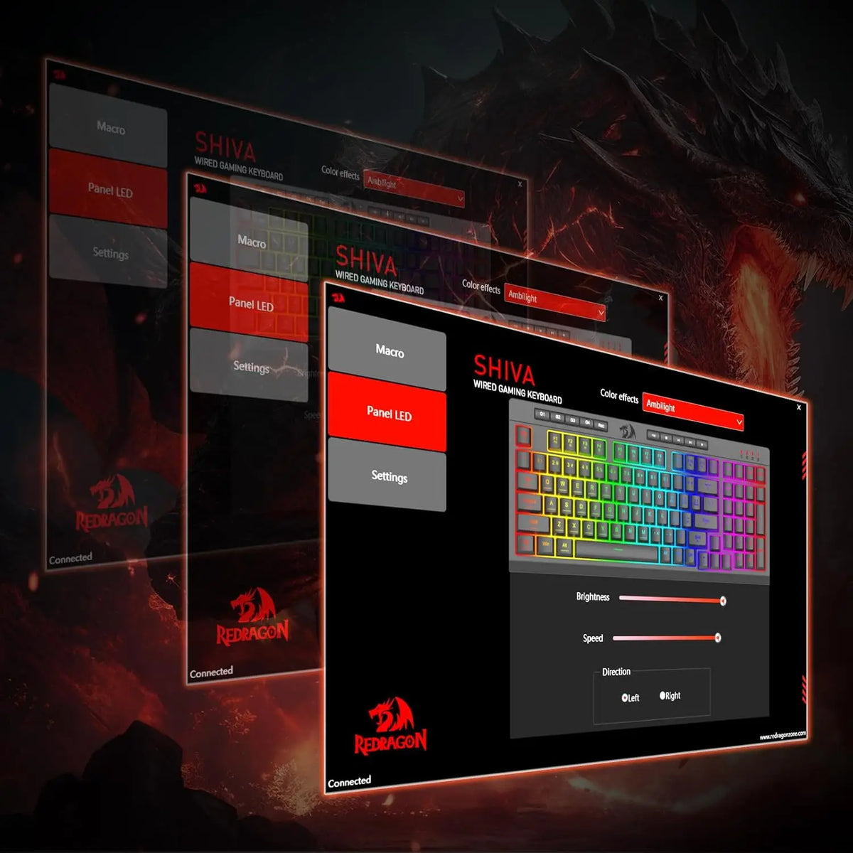 Redragon K515 Shiva RGB Keyboard 98 Keys Detachable Wrist Rest