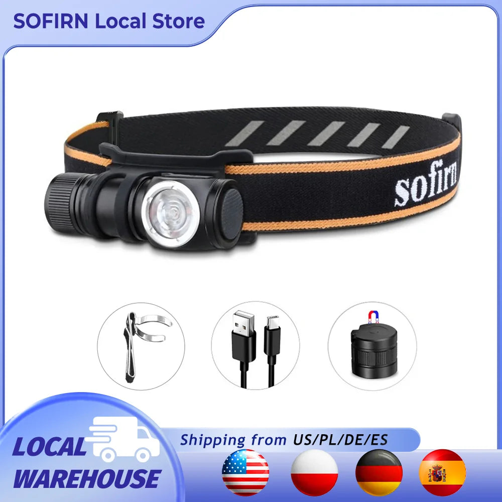 Sofirn HS10 USB C Rechargeable Mini Headlamp 1100lm