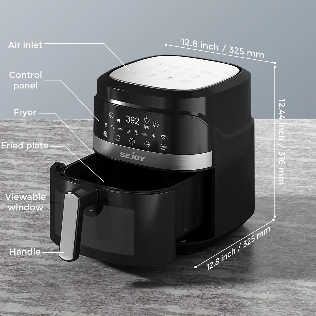 SEJOY 8-In-1 Air Fryer Oven 6L Multifunction Countertop Cooker