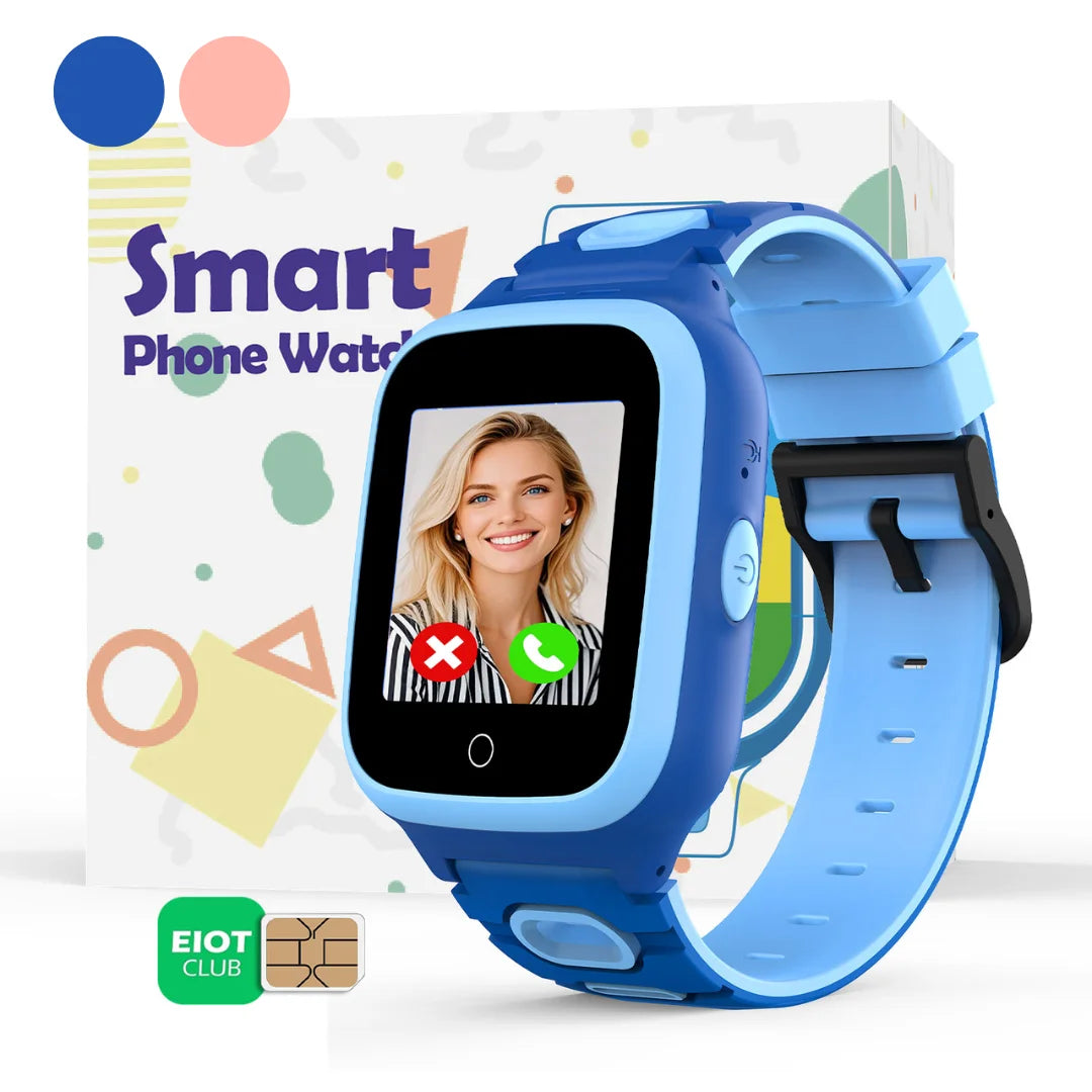 4G Kids Smartwatch GPS Watch Location Video Call Voice Chat Waterproof Kids Watch with SIM Card with 30-Day Free Unlimited Plan Best Gift for Child