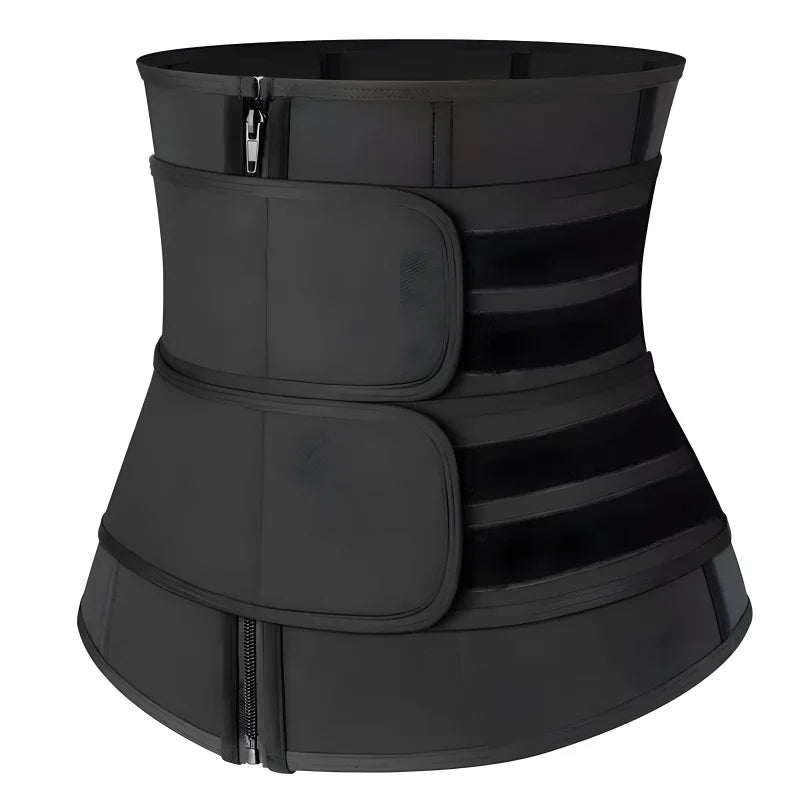 Sculpt And Lift Waist Trainer Cincher With Double Zipper Belt