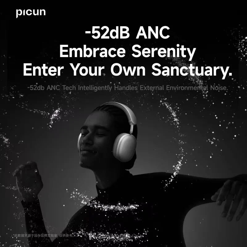 Picun F8 Pro ANC Wireless Headphones with 3D Spatial Audio