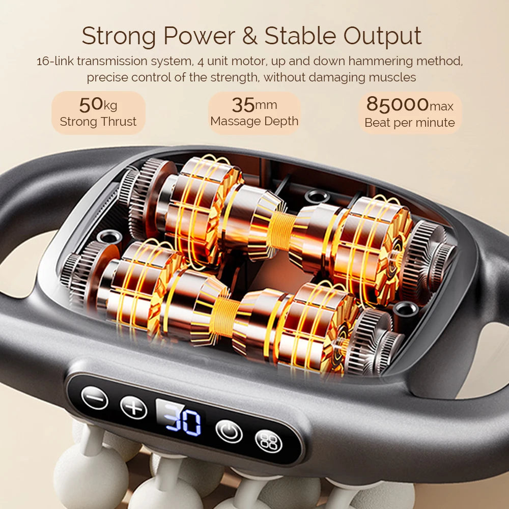 Foreverlily 16 Head Fascia Gun High Frequency Body Massager