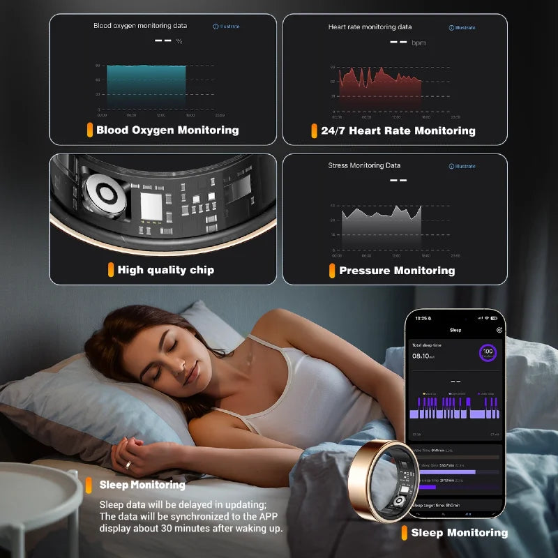 Casatelier Wearable Smart Ring SpO2 Heart Rate Sleep Monitoring