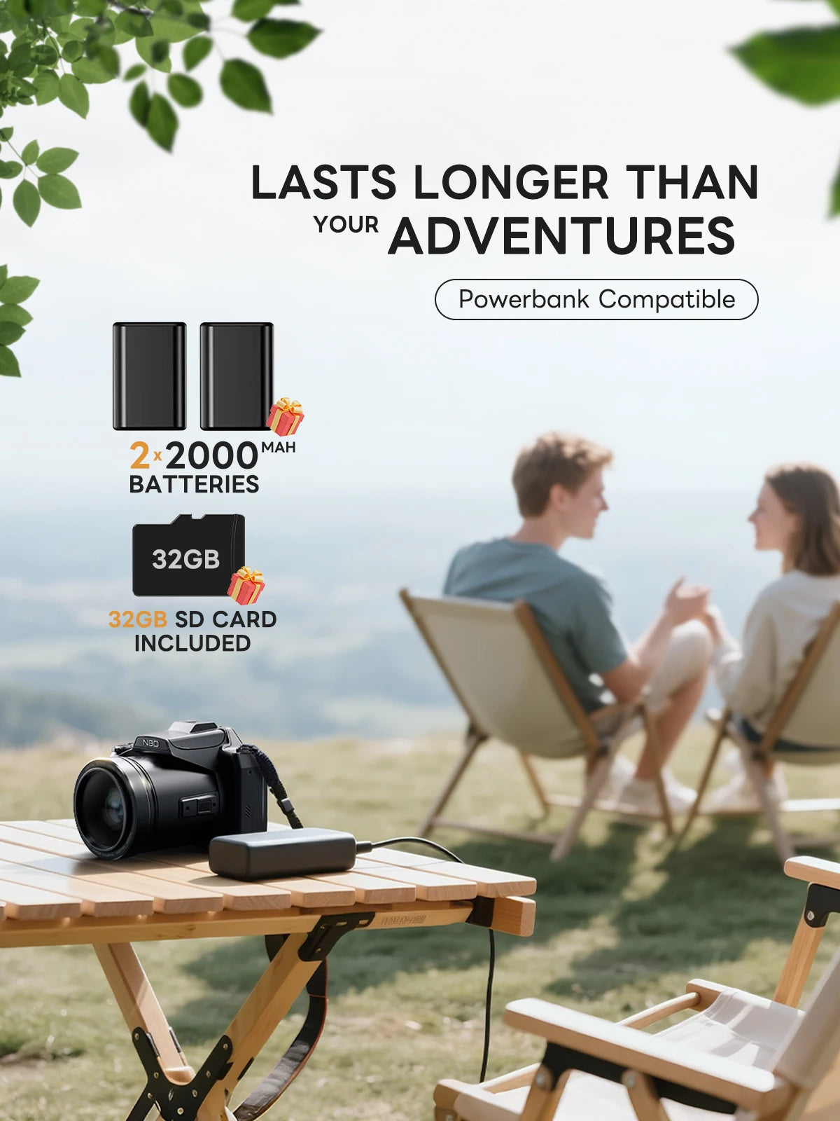 NBD S205E 64MP Professional Digital Camera for Photography 5K Vlogging Camera with 3’’ Flip Screen 16X Digital Zoom 32GB TF Card