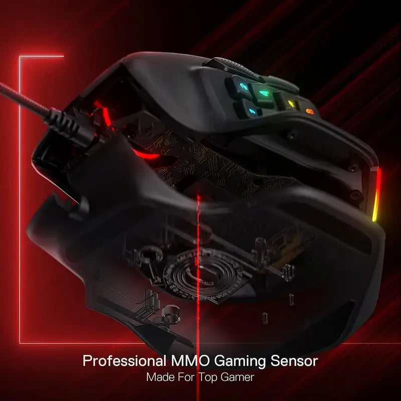 Redragon M811 Aatrox MMO Gaming Mouse With 15 Programmable Buttons