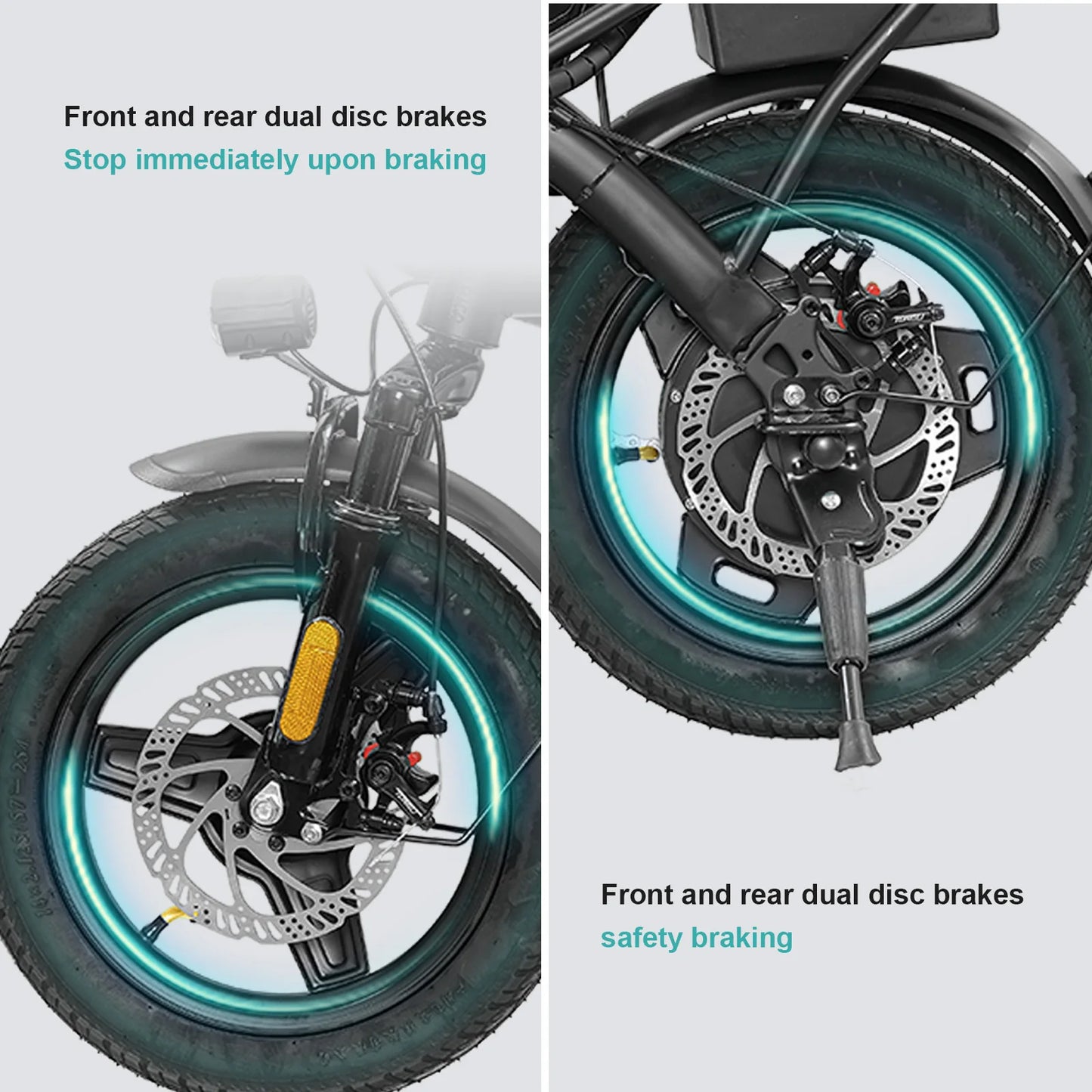 Terrosor Folding Electric Bike 20 MPH 560W 48V Battery Warranty