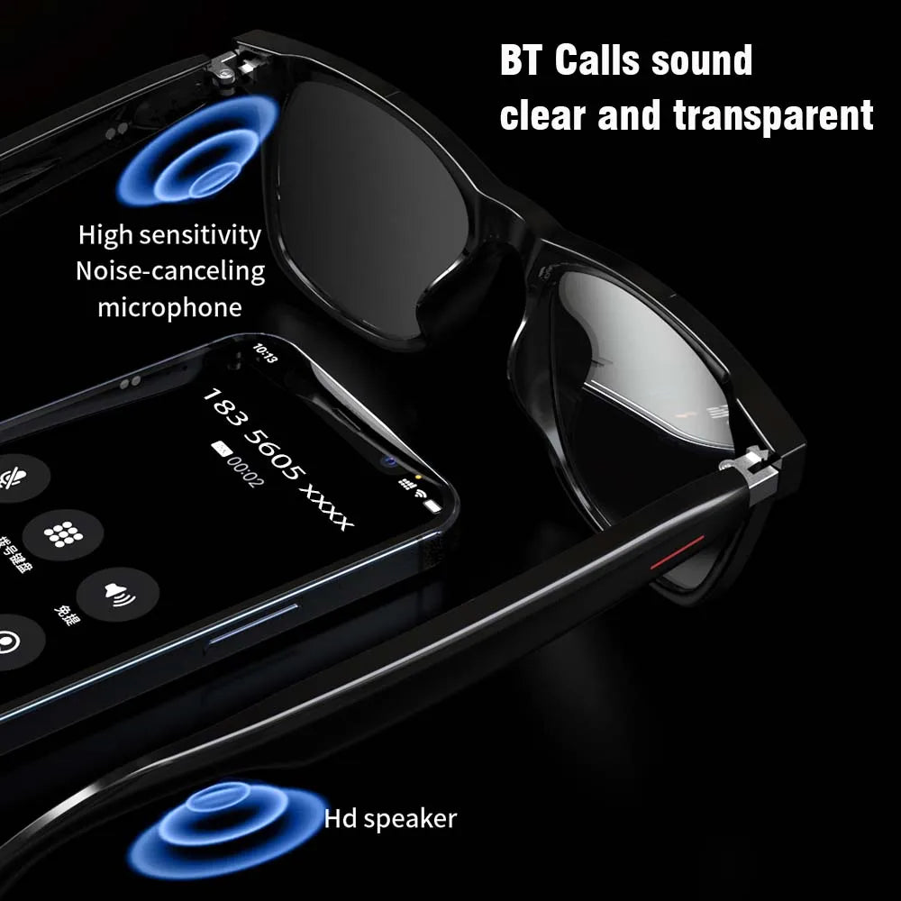 SENBONO Open Ear Smart Glasses Bluetooth Music Hands Free Calling