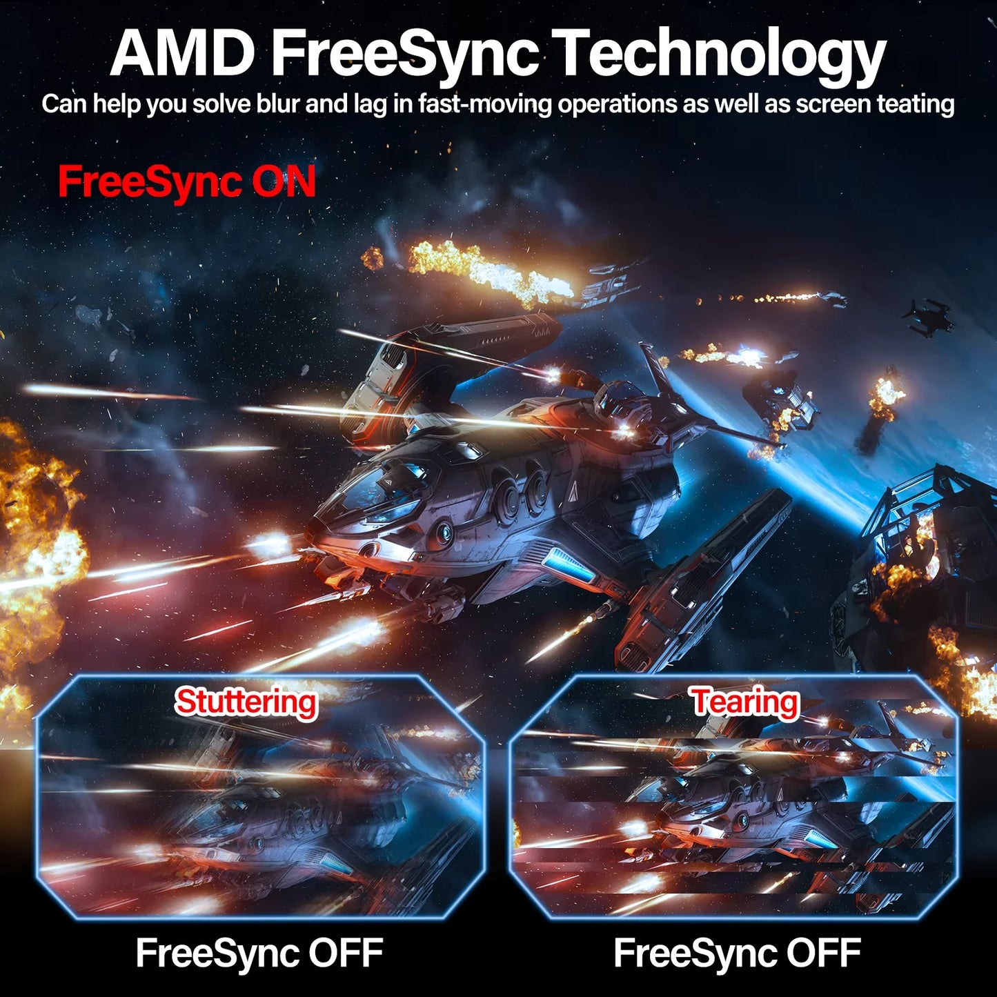 CRUA Ultrawide Gaming Monitor 3440x1440 144Hz VA Panel