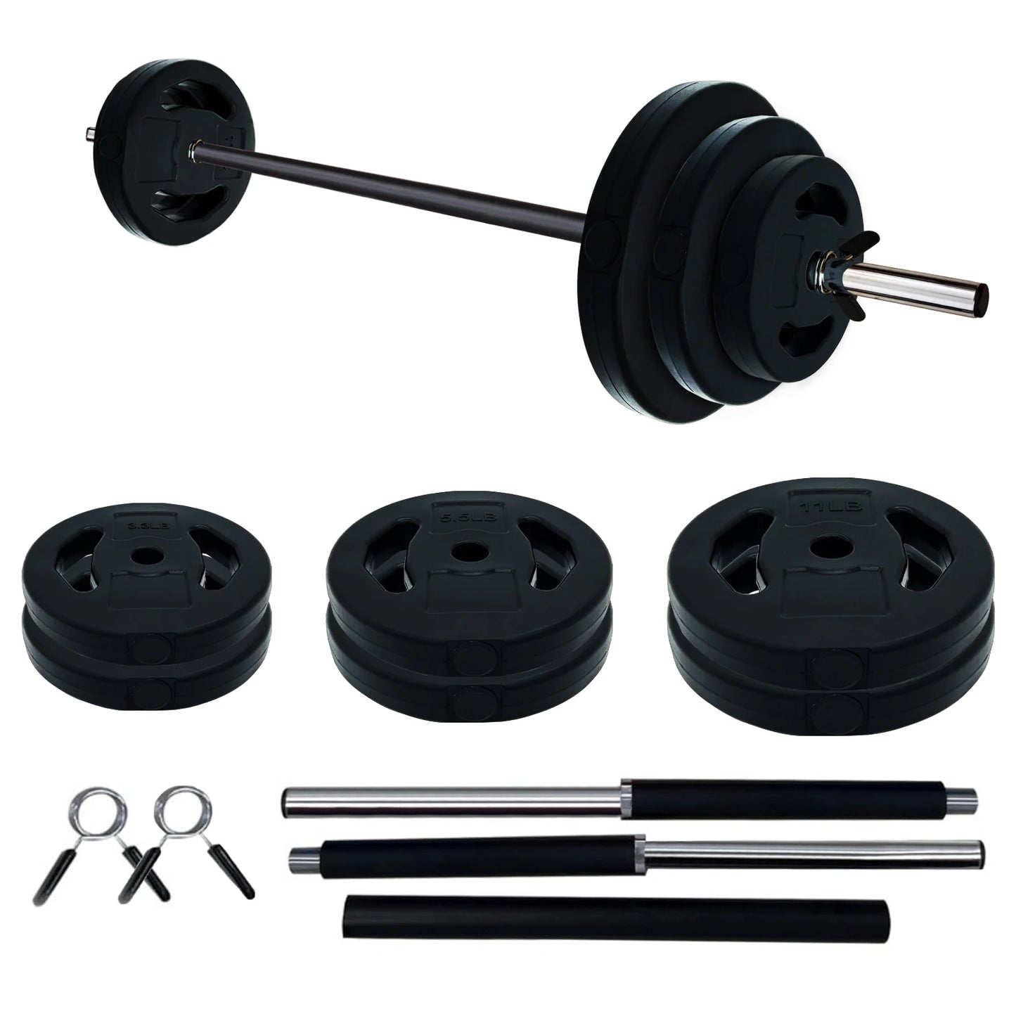 HiMISS Adjustable Barbell Weight Set For Home Gym Training