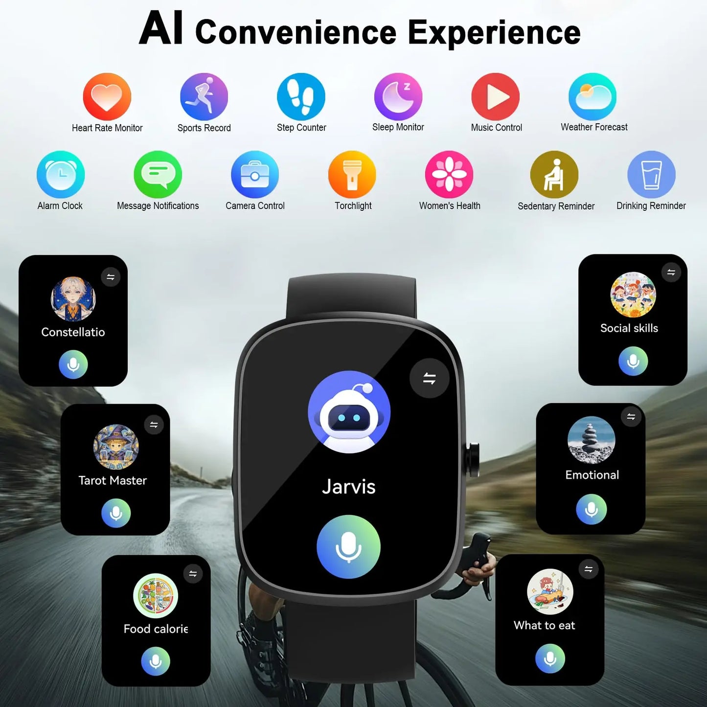 2026 AI Smart Watch Men Women ChatGPT Voice Assistant 1.91" HD Curved Display Bluetooth Call AI Health Analysis Heart Rate SpO2 Sleep 110 Sports 5 Day Battery 20 Day Standby Fitness Tracker.