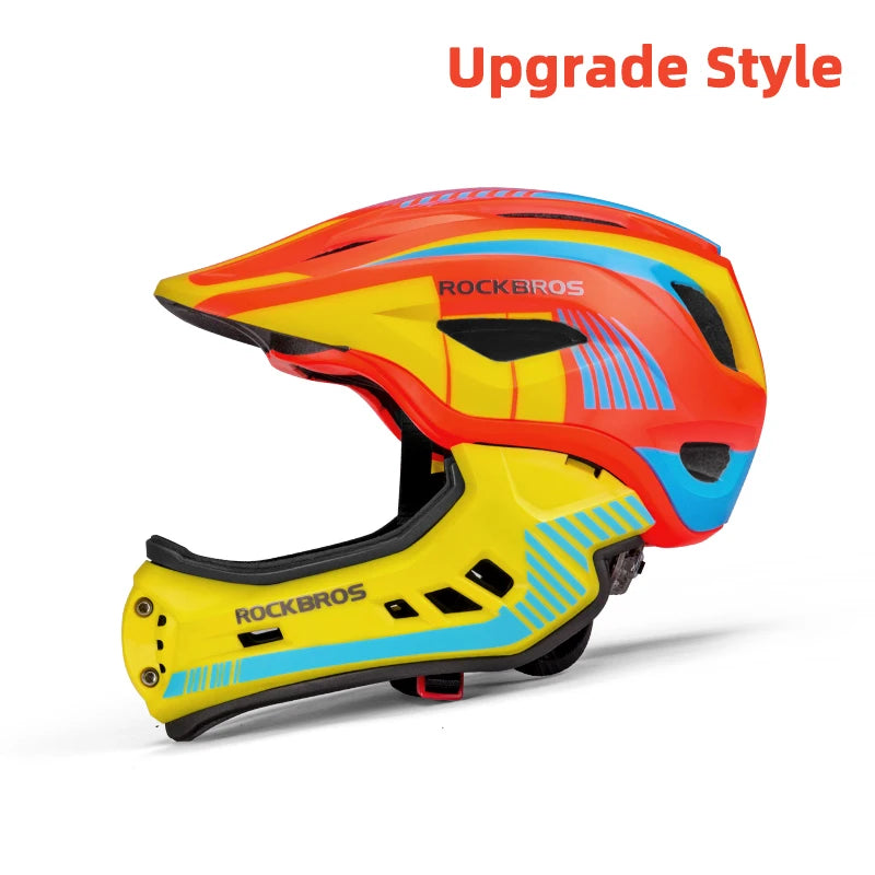 ROCKBROS Child Cycling Helmet Detachable Full Face Safety Shield