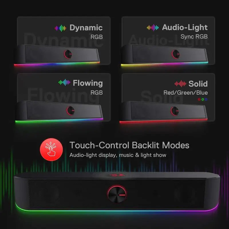 Redragon GS560 Adiemus RGB USB Desktop Soundbar 2.0 Channel