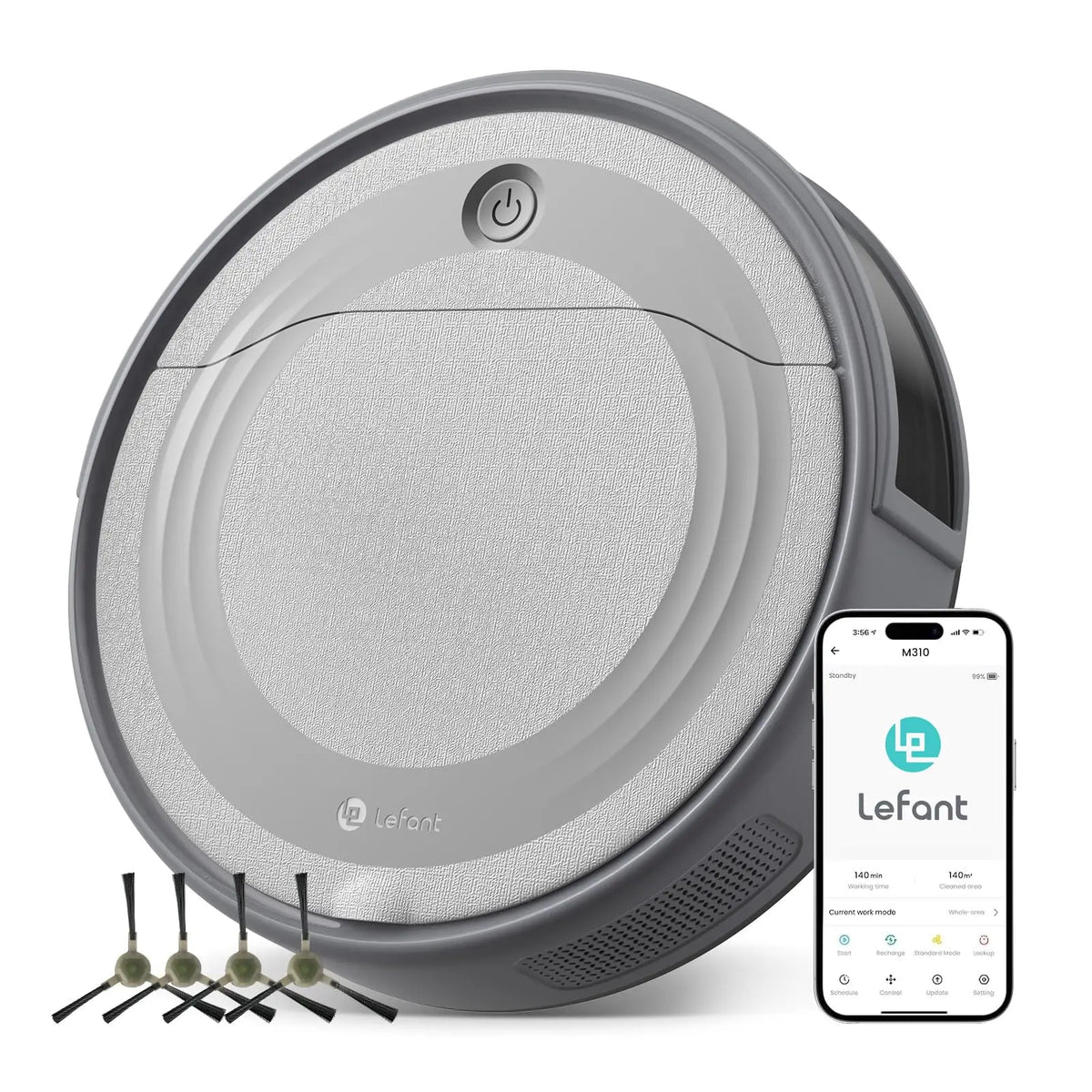 Lefant M310 Robot Vacuum Cleaner– 4500Pa Suction, Ultra-Slim & Quiet, PreciSense Obstacle Avoidance, WiFi/App/Voice Control
