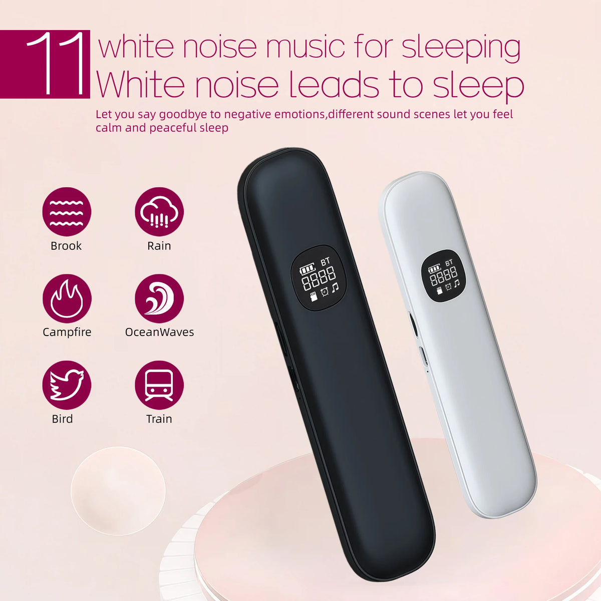 Bone Conduction Sleep Headphones Under Pillow Speaker Bluetooth 5.3