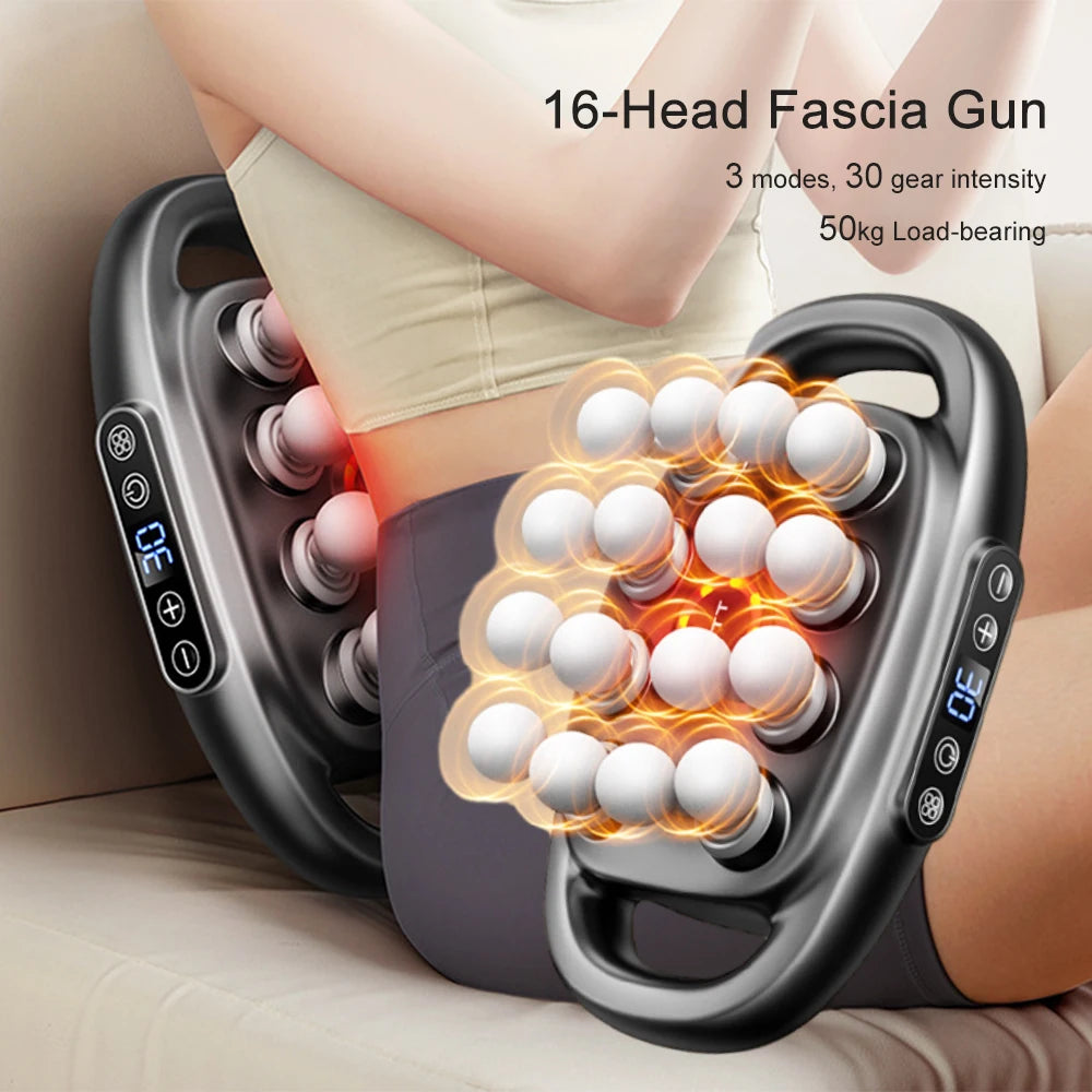 Foreverlily 16 Head Fascia Gun High Frequency Body Massager