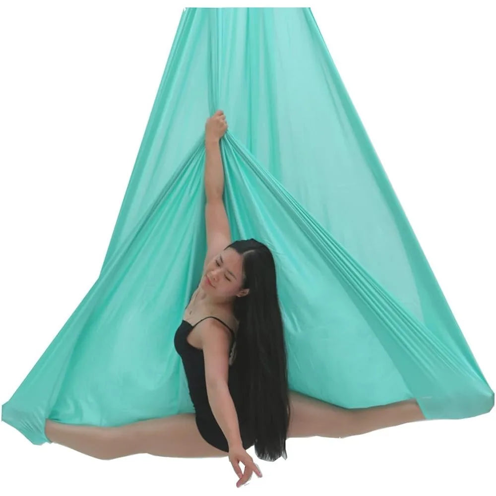 F.Life Aerial Yoga Hammock 6.5 yards Premium Aerial Sling Silk Fabric Yoga Swing for Antigravity Inversion Include Daisy Chain