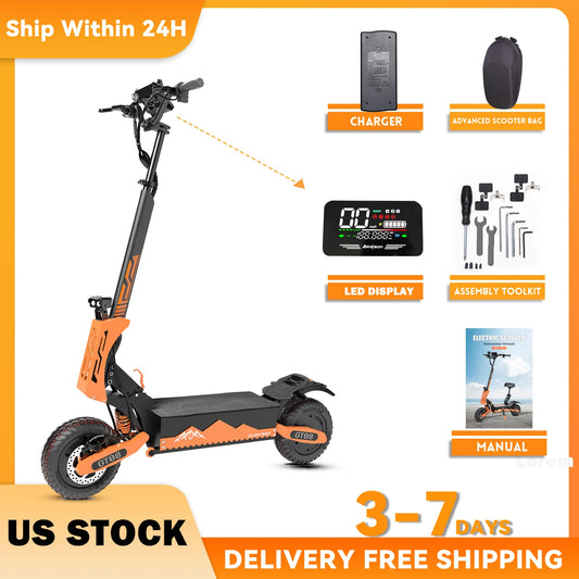 Arwibon GT08 Electric Scooter 5600W 46 MPH Folding Off Road