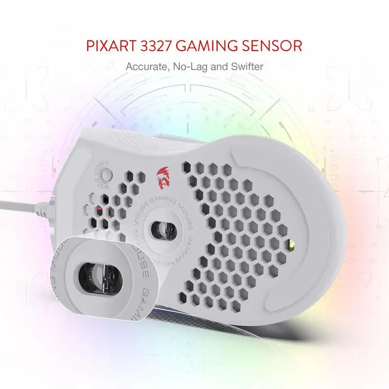 Redragon M808 Storm Lightweight RGB USB Gaming Mouse 12400 DPI