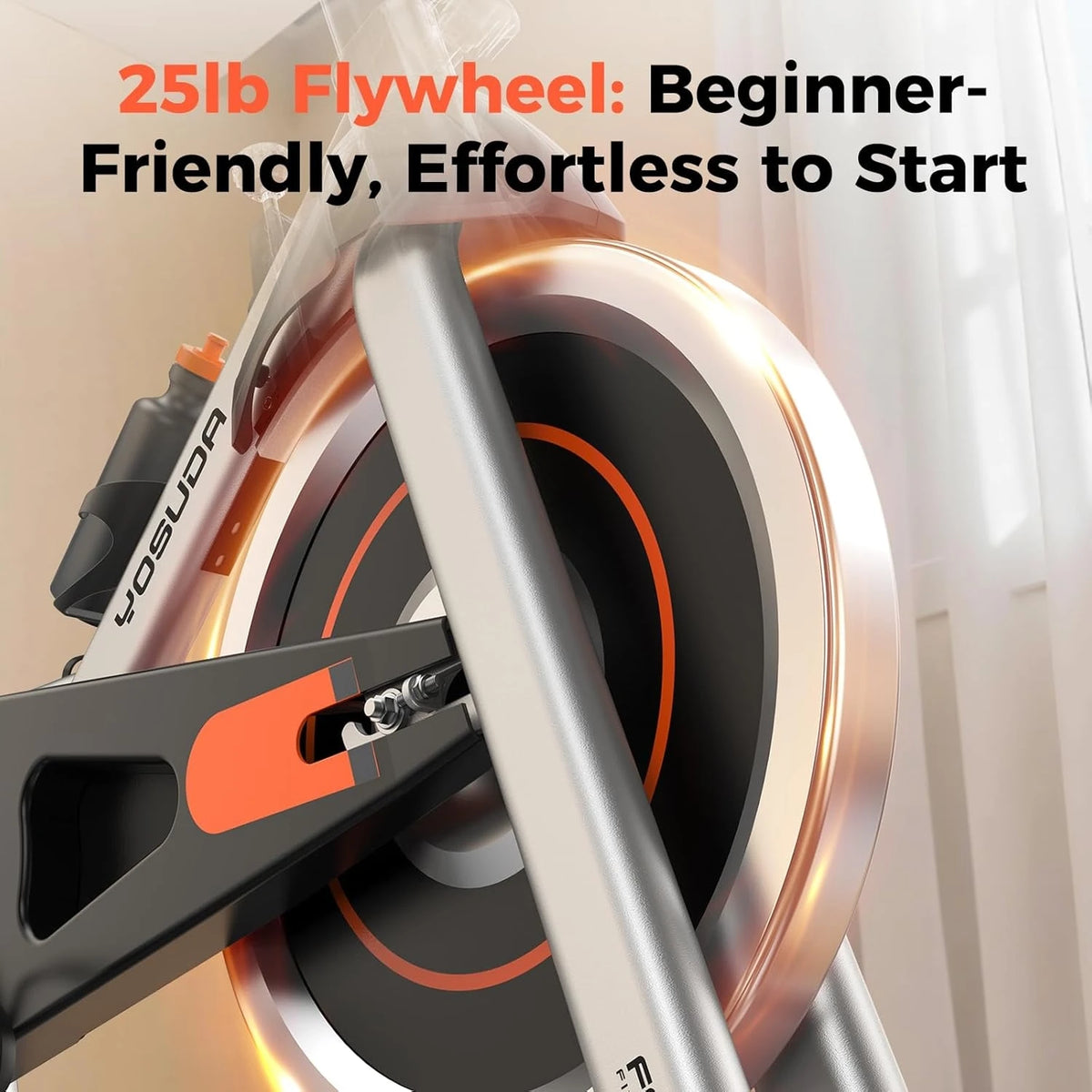 YOSUDA Magnetic Indoor Bike With App Connectivity 300 Lb Capacity