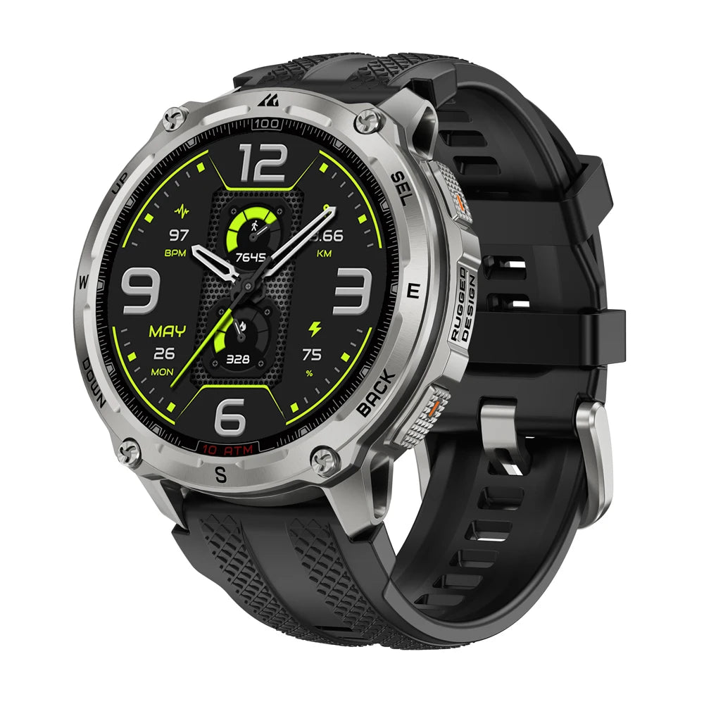 KOSPET Tank T4 Smart Watch for Men 6-Sat GPS Offline Maps 10ATM Waterproof Heart Rate Diving Skiing Hiking for Android iOS