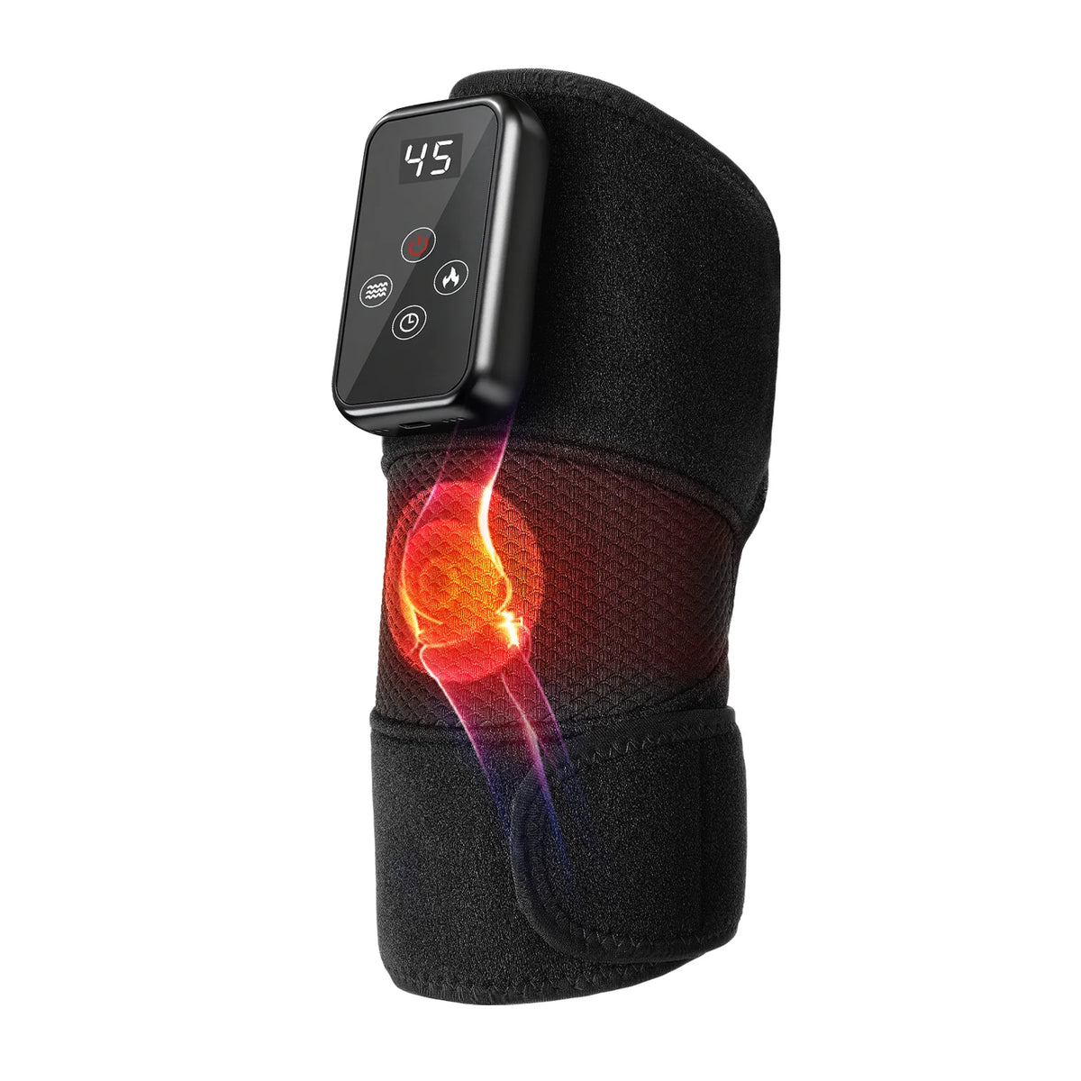 1Pc/2Pcs Heated Knee Massager, 3-in-1 Heated Knee, Elbow, and Shoulder Wrap, Vibrating Knee Heating Pad, 3 Adjustable Vibration and Heating Modes, Heating Pad for Knee, Elbow, Shoulder, and Leg Relaxation (Dual-Use Device)