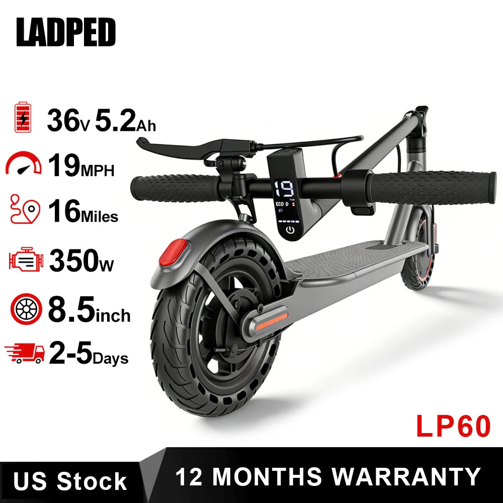 LADPED LP60 Electric Scooter 350W 19mph Folding Commuter