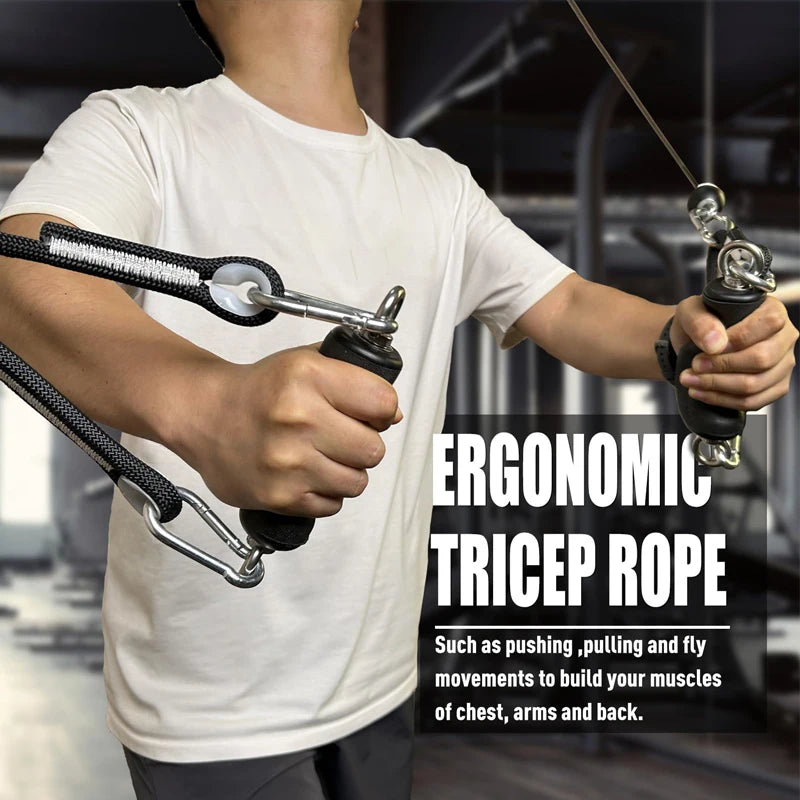 LAT Tricep Rope Pull Down Attachment For Home Gym Workout