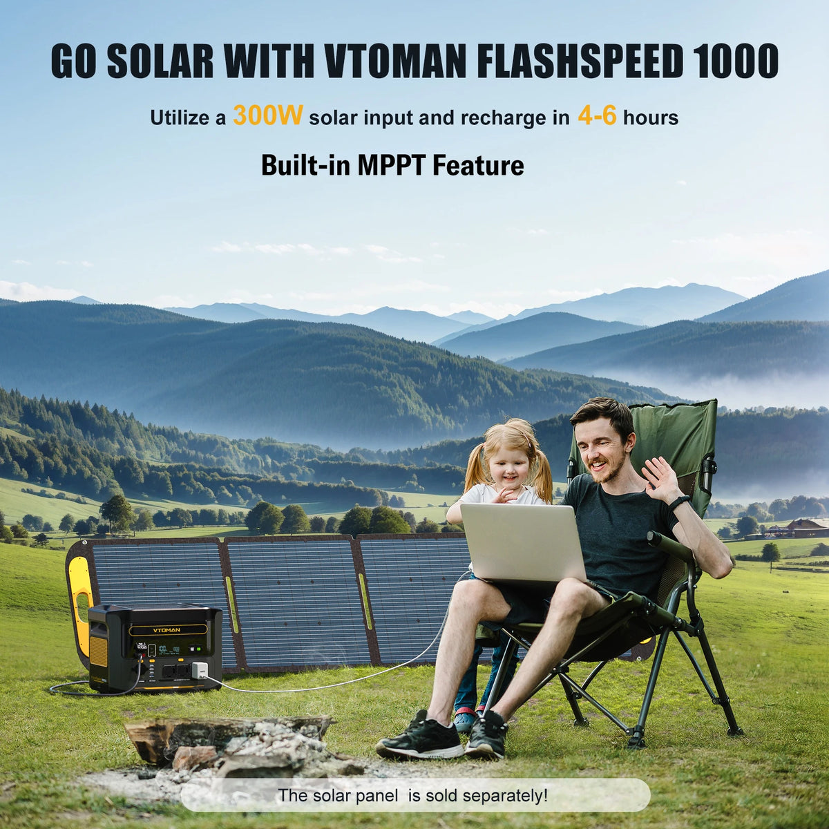 VTOMAN FlashSpeed 1000 Portable Power Station 2000W 828Wh LiFeP04 Battery Emergency Power For Outdoor Camping Tent Travel