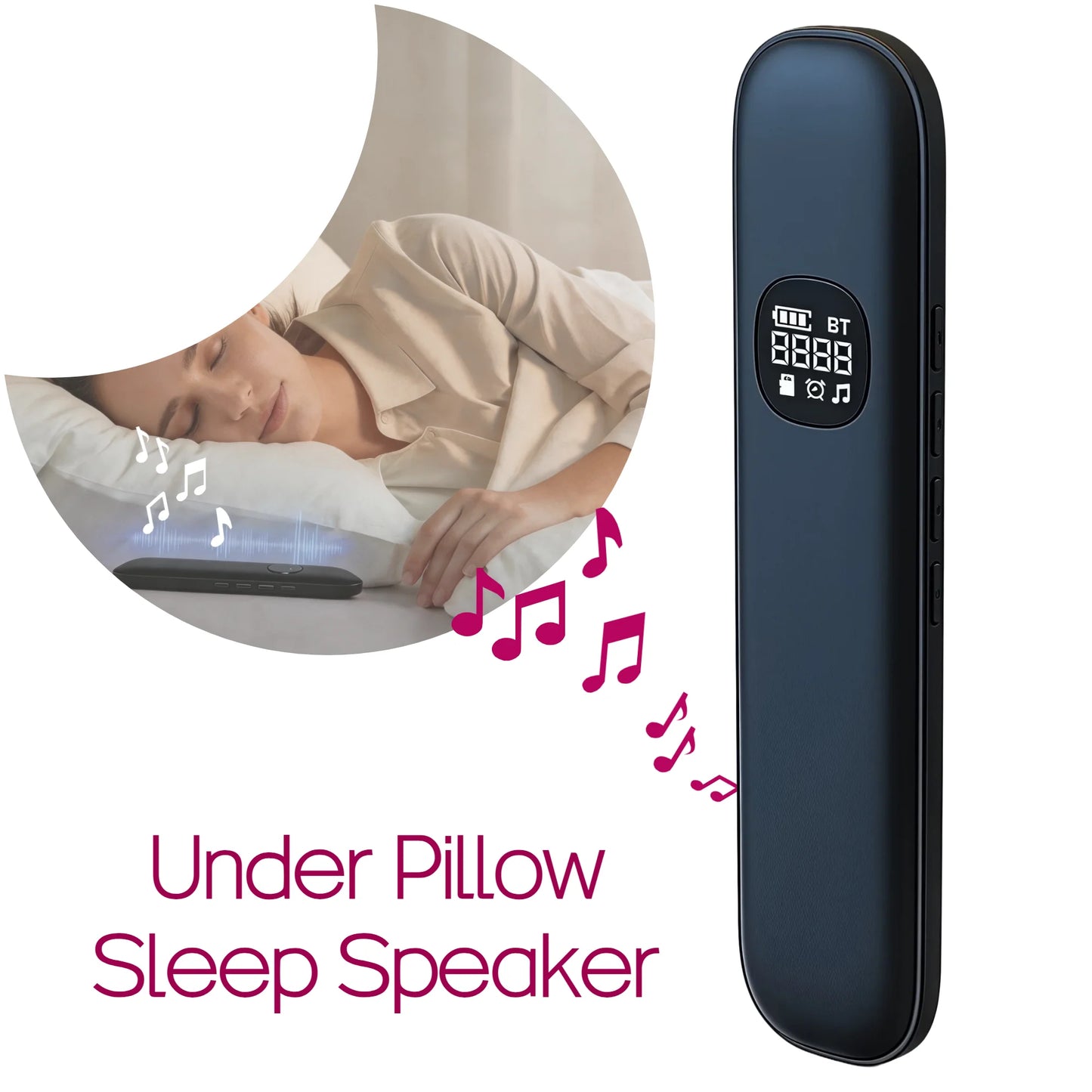 Bone Conduction Sleep Headphones Under Pillow Speaker Bluetooth 5.3