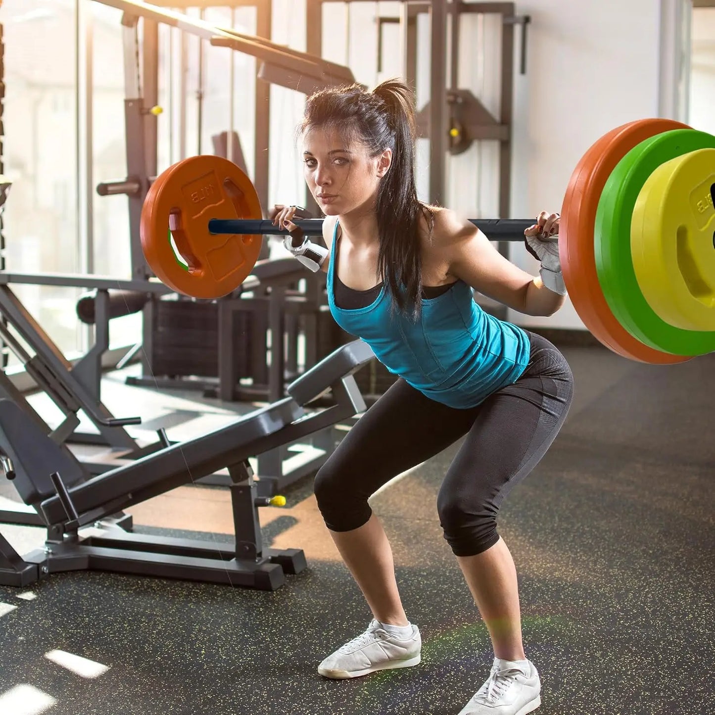 HiMISS Adjustable Barbell Weight Set For Home Gym Training